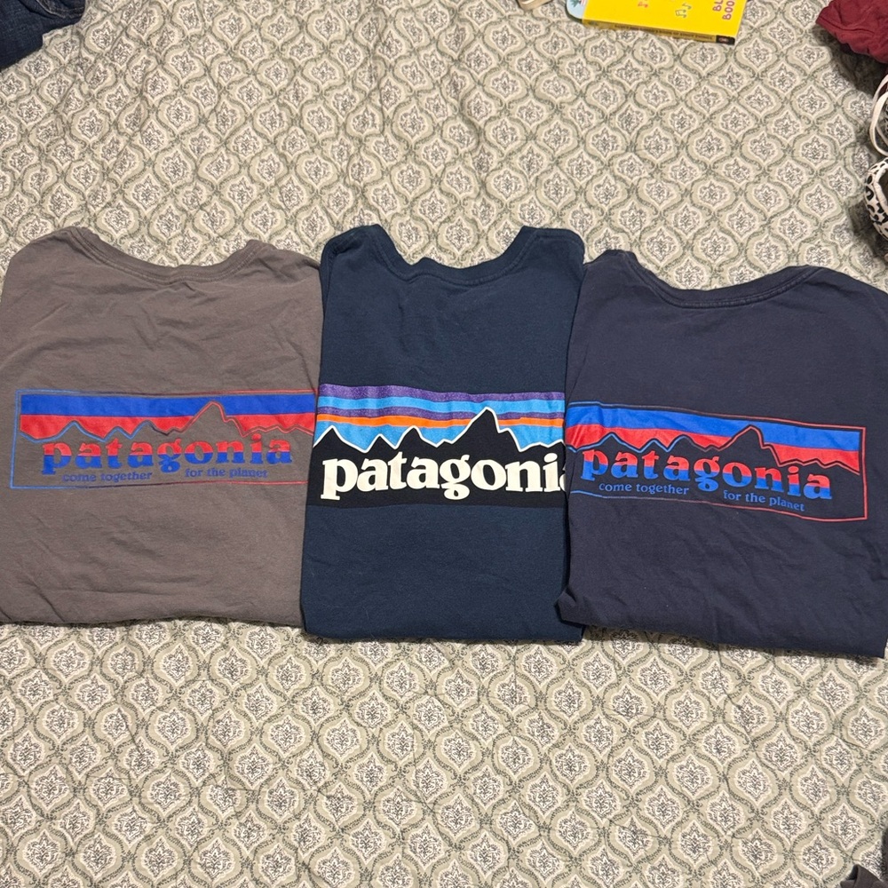 Patagonia Graphic Tees - Navy, Charcoal, Dark Blue